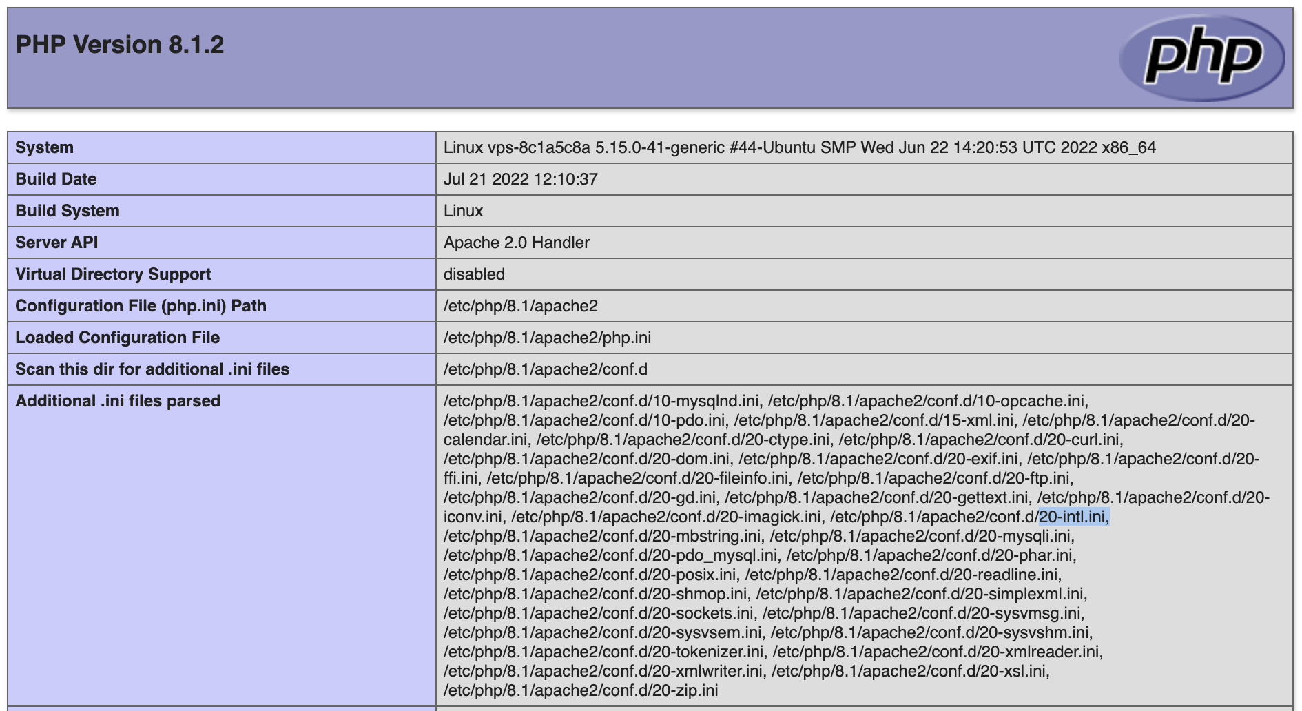 php intl extension windows